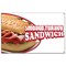 Signmission Smoked Turkey Sandwich Banner Concession Stand Food Truck Single Sided B-Smoked Turkey Sandwich19 - alternate 1